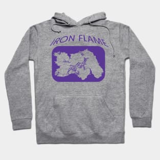 Iron Flame Map Purple Hoodie